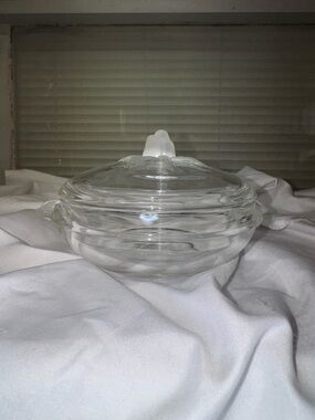 VTG Walther Glas “satin rose” candy/powder Dish